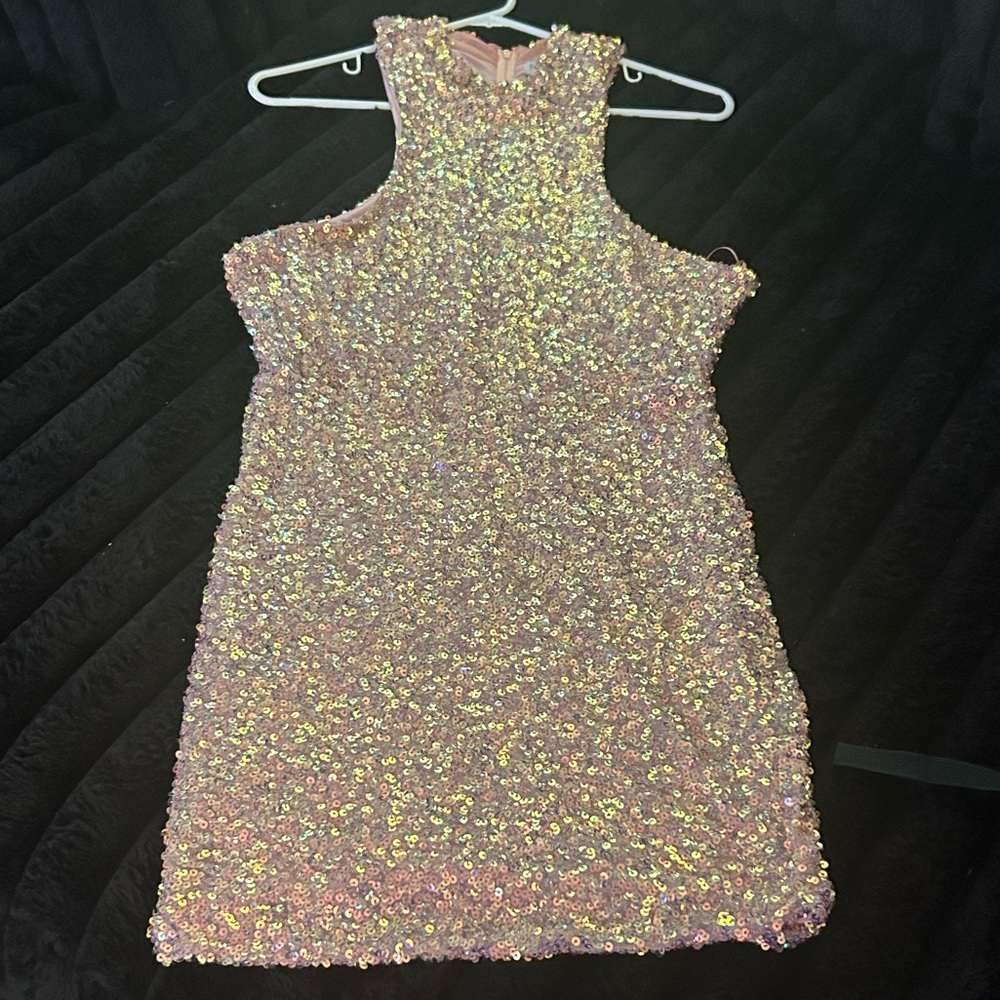 Fashion Nova Pink Sequin Dress